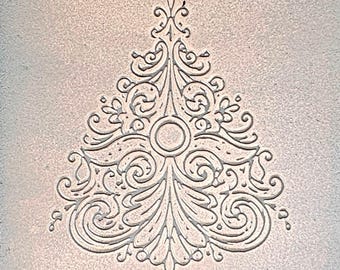 TTS6101 Ornate Christmas Tree Tiny Textured Metal Sheet