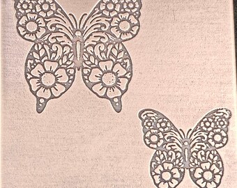 TTS6038 Wildflower Butterfly By Grace Wolf Tiny Textured Metal Sheet