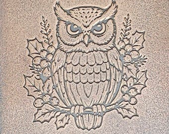TTS6091 Holly & Owl Tiny Textured Metal Sheet