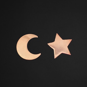JE0406 Sun And Moon Metal Earring Blanks