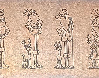 TTS1102 Santa & Friends Textured Metal Sheet