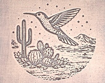 TTS6034 Desert Sky Hummingbird Tiny Textured Metal Sheet