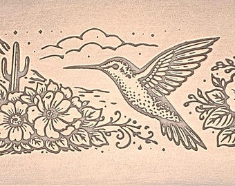 TTS1073 Desert Hummingbird Textured Metal Sheet