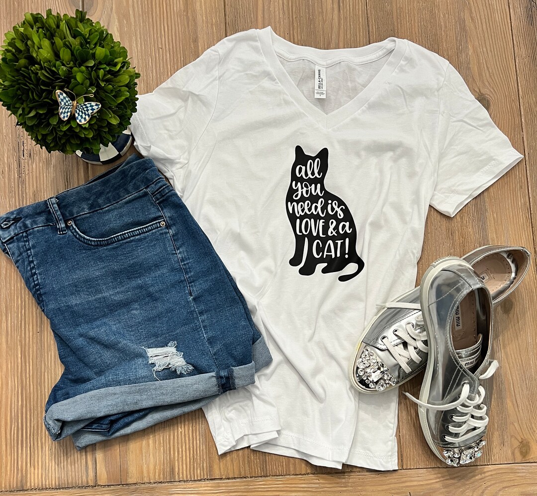 Cat Love Ladies' T-shirt - Etsy