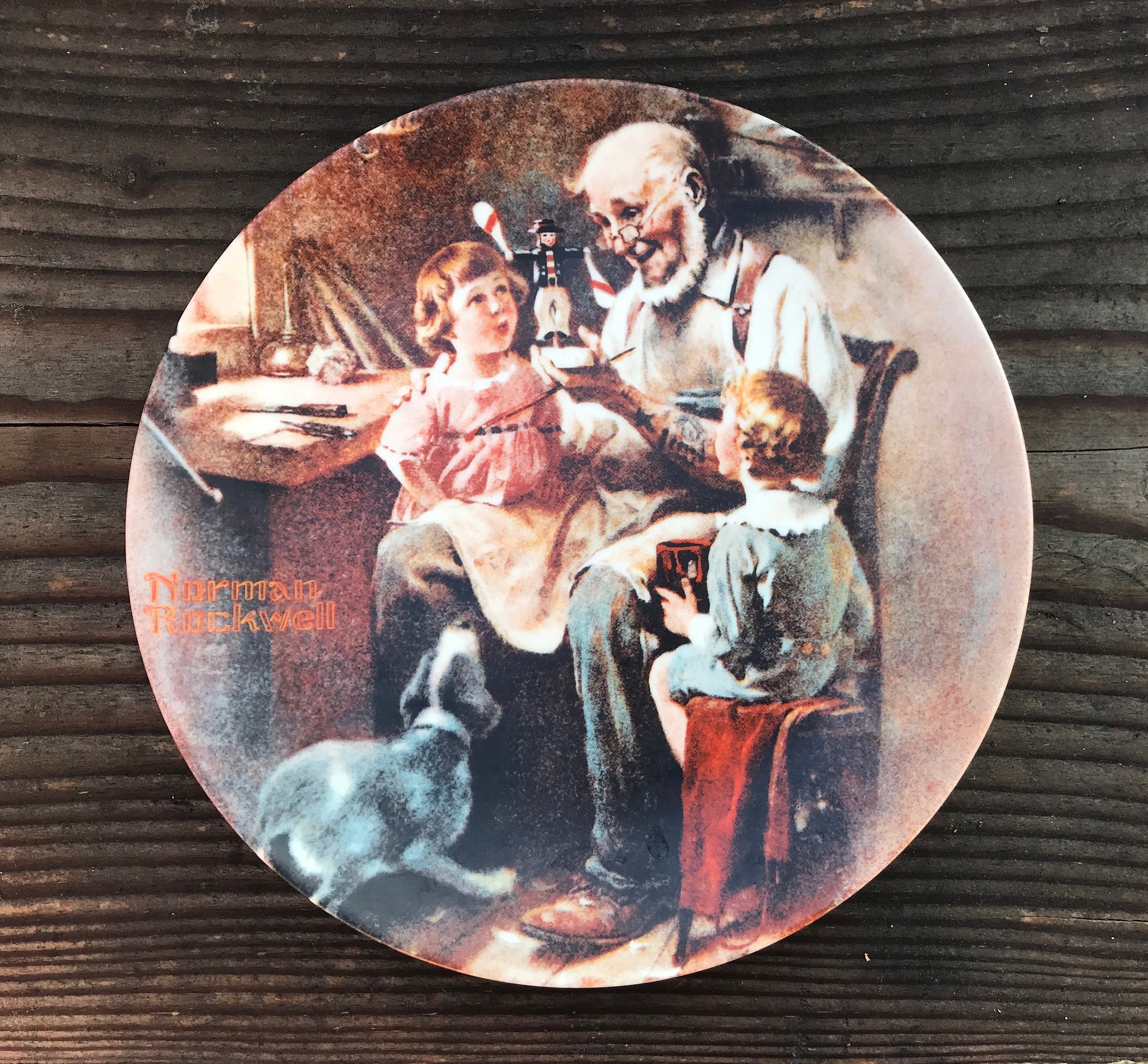 Norman Rockwell The Toy Maker Platte Etsy