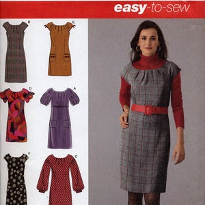 Cute dress pattern with several sleeve variations, Simplicity 2846, Sizes 4, 6, 8, 10, 12