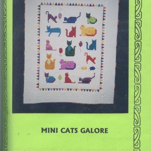 Mini Cats Galore Quilt Pattern - Bonnie Jean Rosenbaum - 1996 - 32-1/4&quot; x 40-1/4&quot;