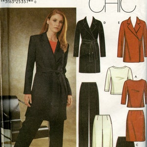 Easy Chic - Lined Jacket - 2 lengths, Skirt, Top, Pants - Simplicity 9952 - UNCUT - Sizes 4, 6, 8, 10