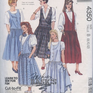Vintage Misses&#39; Dropped Waist Jumper & Petticoat - Easy McCall&#39;s 4350 - UNCUT - Sizes 8, 10, 12 B