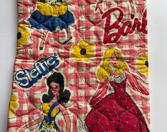 Vintage 1990's Barbie City Tapestry Throw Blanket w/ Fringe 4x5