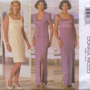 Misses&#39; Jacket & Dress in two lengths - Butterick 5364 - UNCUT - Sizes 14, 16, 18 - Donna Ricco