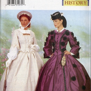 Civil War, Wild West, Steampunk costume dress, hoopskirt, Butterick 6694, Misses sizes 6, 8, 10