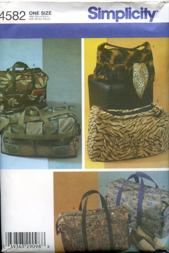 Simplicity Vintage Range Fold Away Tote//Shopping Bag 50/'s