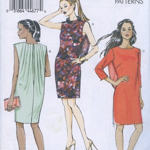 Misses' Custom Fit Dress (A, B, C, D cup sizes) - Vogue Patterns V8846 - Sizes 6, 8, 10, 12, 14 - pleated back