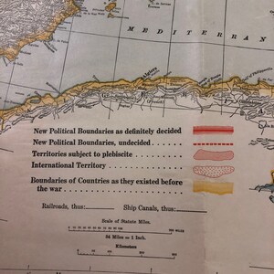 Original February 1921 Map of Europe Showing Countries as Established ...