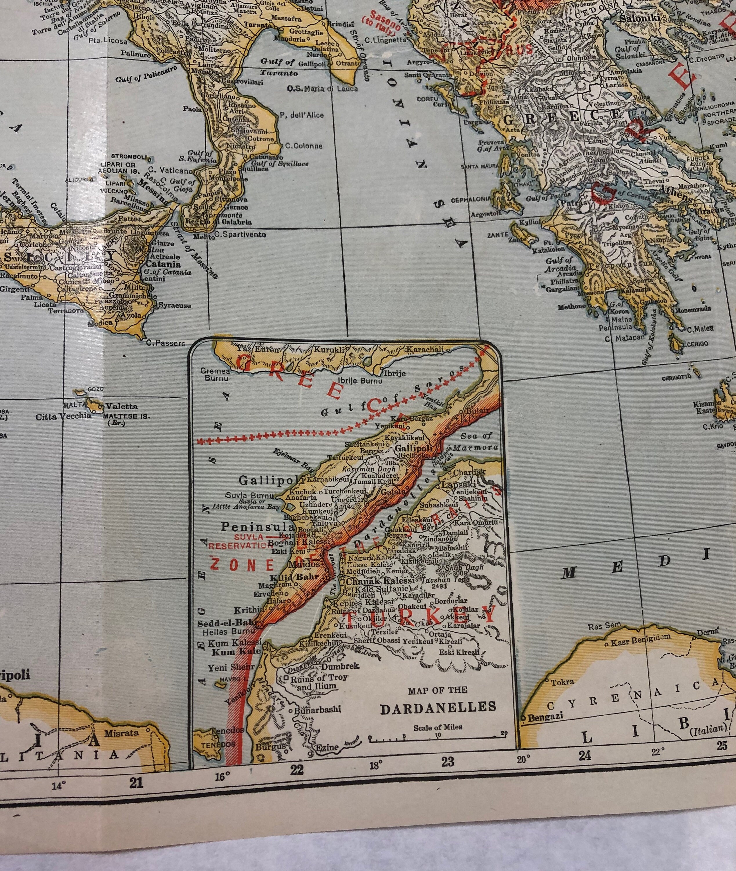Original February 1921 Map of Europe Showing Countries as Established ...