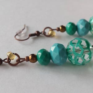 Turquoise-Blue & Copper Earrings