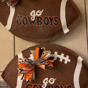 Football Burlap Door Decoration Fall Door Hanger Favorite Season
