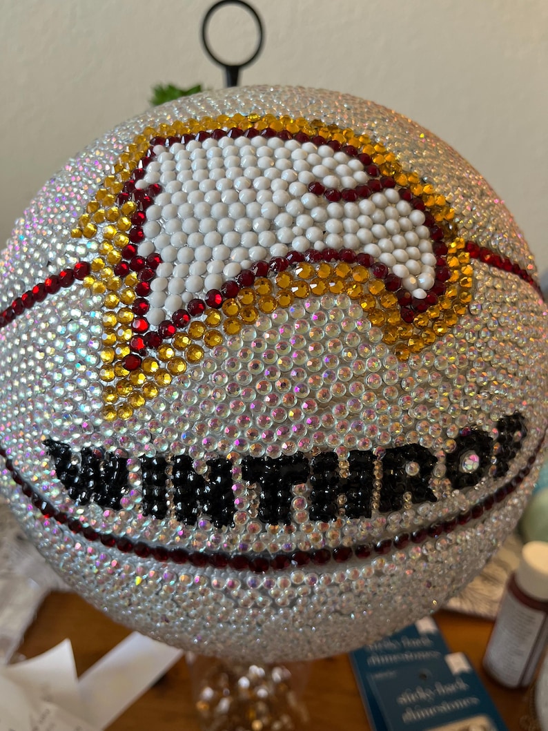 Custom Hand-beaded Basketball - Bedazzled Rhinestone - Etsy