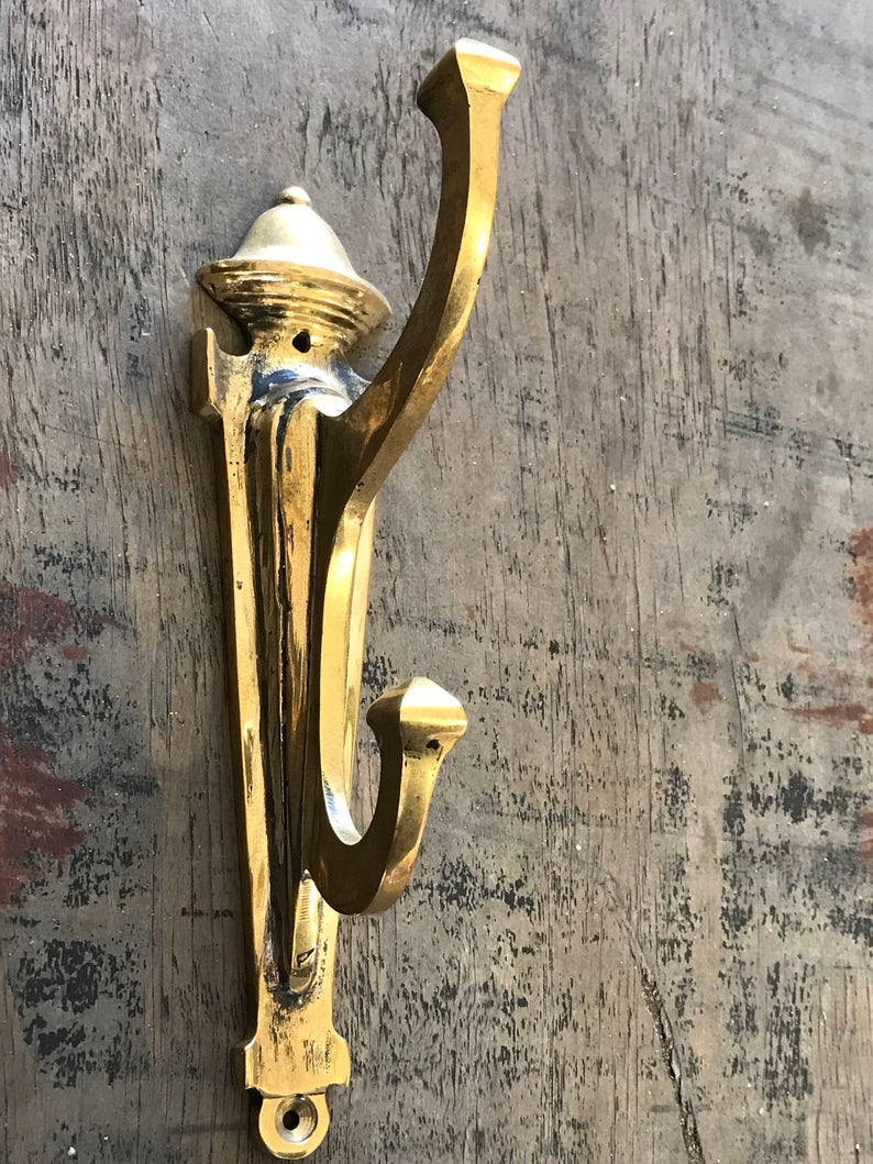 Vintage Large Brass Hooks Salvaged From a Luxury Ship Etsy
