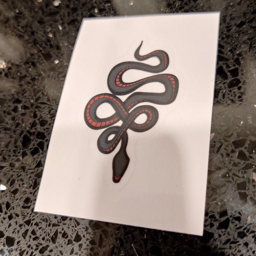 Crowley Tattoo Demon Serpent Snake Cosplay Temporary Tattoos Sticker  Costume Costume Accessories Black Halloween 36  Amazonae Beauty