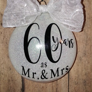 Anniversary Christmas Ornament, Christmas Ornaments, Anniversary, Wedding, Engagement, Personalized, Custom Ornaments, Personalized, Gift