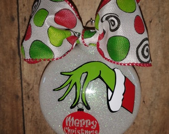 Grinch Christmas Merry Christmas Ornament, Grinch, Whoville, Christmas Ornaments, Personalized Ornament, Custom, Personalized, Gift,Dr Seuss