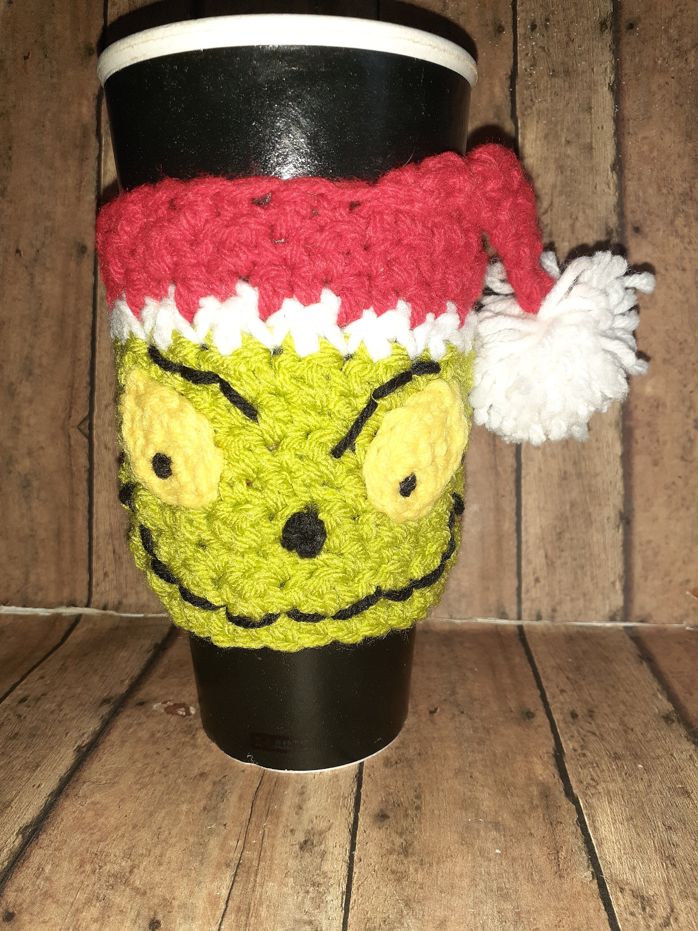 Grinch Cup Cozy, Christmas Cup Sleeve, Grinch Cozy, Iced Coffee Kozy,  Fabric Koozie, Insulated Christmas Cozy, Beverage Cover, Drink Cuff 