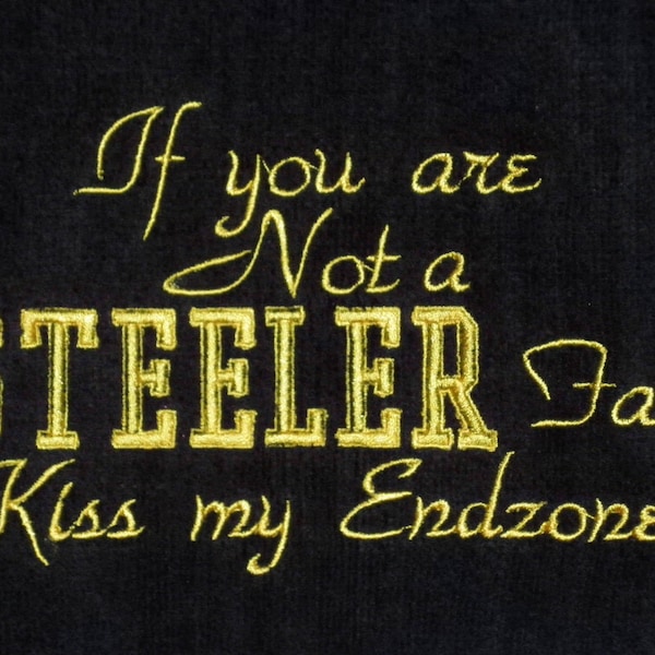 Sports Hand Towel - Steeler Fan - Embroidered