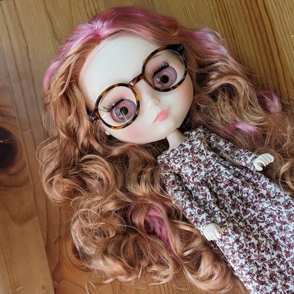 Stylish Blythe Doll Glasses - 6 Vibrant Colors | Perfect Mini Eyeglasses for Dolls | Versatile Doll Accessories for Blythe and BJDs