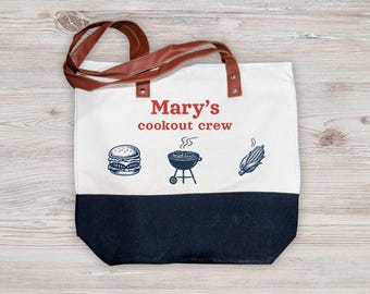 Personalized Cookout Tote Bag Cookout Crew Gift Custom Summer Tote