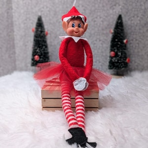 Delightful Elf Tutu: 18 Colors, Glitter Options | Transform your elf into a dazzling diva with our enchanting tulle tutus!