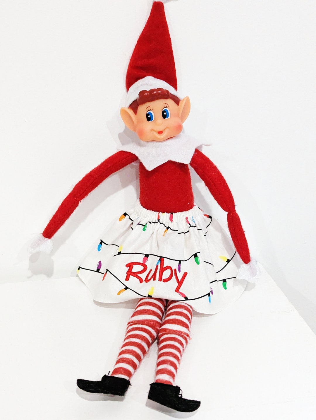 Personalized Elf Skirt Doll Accessory Holiday Elf Skirt Elf Accessory