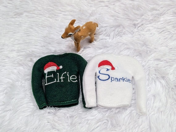 Make Your Elf's Christmas Magical: Personalized Shirt & Optional Matching Skirt or Pants.  Easy Outfit Choices