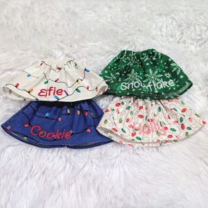Personalized Elf Skirt - Doll Accessory - Holiday Elf Skirt - Elf Accessory - Christmas Decor - Holiday Elf Prop - Christmas Doll Props