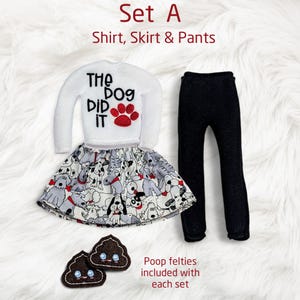 The Dog(s) Did It Elf Shirt - Doll Accessory - Holiday Elf Shirt - Elf Accessory - Christmas Decor - Holiday Elf Prop - Christmas Doll Props