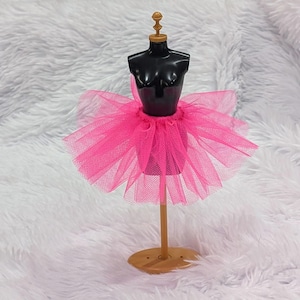 Delightful Doll Tutu: 18 Colors, Glitter Options | Transform your 11-12&quot; fashion doll into a dazzling diva with our enchanting tulle tutus!
