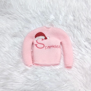 Make Your Elf's Christmas Magical: Personalized Shirt & Optional Matching Skirt or Pants. Easy Outfit Choices image 9