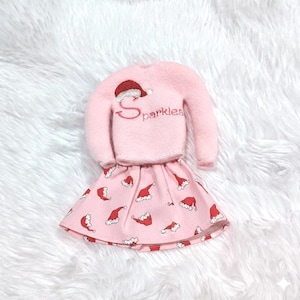 Make Your Elf's Christmas Magical: Personalized Shirt & Optional Matching Skirt or Pants. Easy Outfit Choices image 2