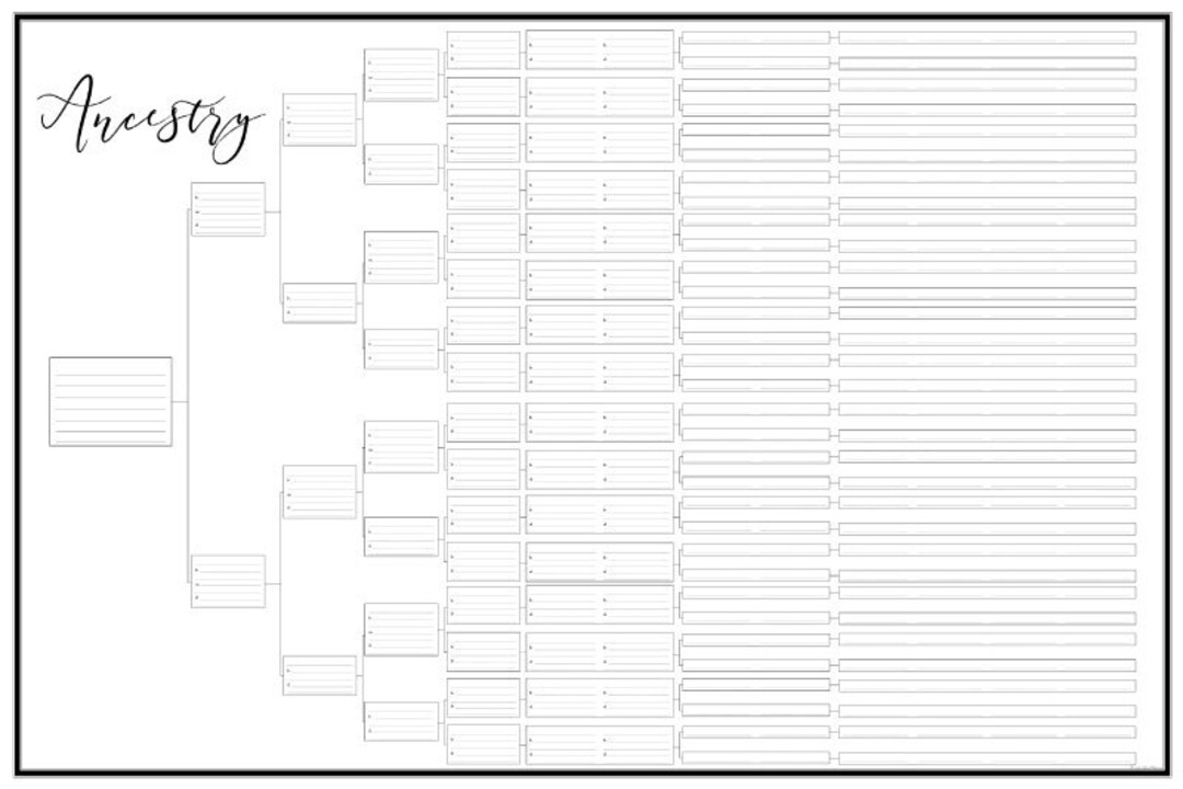 Buy Genealogy Template Family Tree Chart Generation, 40 OFF