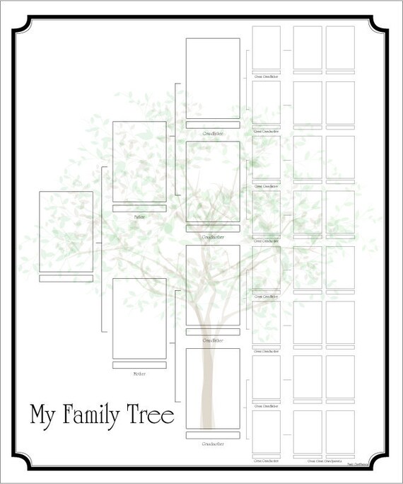 Five Generation Family Tree Chart