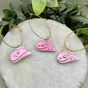 Cowgirl Hoop Earrings, Cowboy Hat, Country Chic, Barbie Earrings, Country Barbie, Concert Wear, Country Music Jewelry