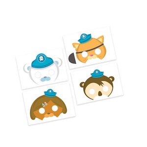 Octoanuts Masks.DIY Octonauts print your own masks. Octonauts party