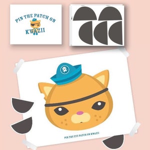 Kwazii Pin the Patch Game 36 x 24 Incl. patches and game announcement poster