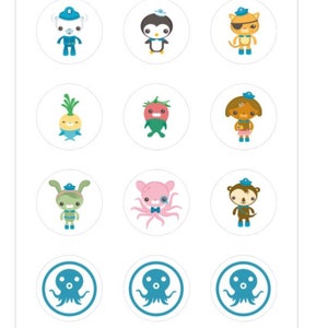 Octonauts stickers - Print your own stickers - Avery Sticker sheets Template 22817