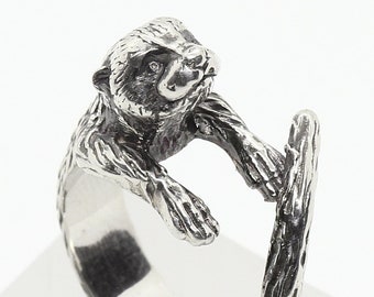 Handmade Silver Adjustable Otter Ring