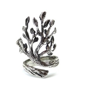 Sterling Silver Tree of Life Ring, Tree of Life Jewelry, Tree Ring image 1