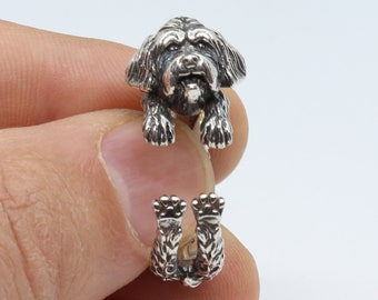 Lhasa Apso Ring, Sterling Silver Rings Of Dog Breeds, Lhasa Apso Gifts, Lhasa Apso Dog Hnadmade Ring, Gift For Animal Lovers