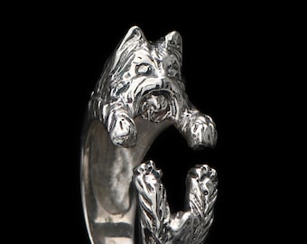 Yorkshire Terrier Ring, Dog Ring, Adjustable Ring, Yorkie, Dog Jewelry, Puppy Ring, Ring Silver For Women