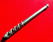 Sterling Silver Cigarette Holder for Regular Size Cigarette, Snake Wrap Cigarette Holder with Garnets, King Size Smoking Pipe, Gifts for Men